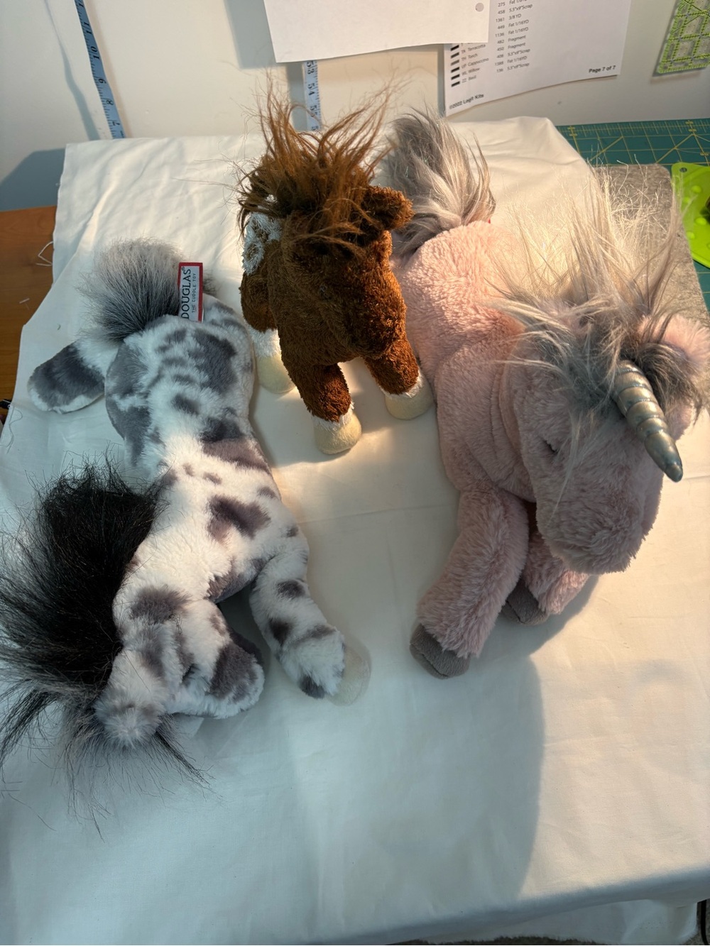 Douglas Cuddle 3 Plush Toy, Horse #3706, Warrior Appaloosa Horse & Unicorn #4213